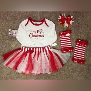 12m My First Christmas 4 piece set